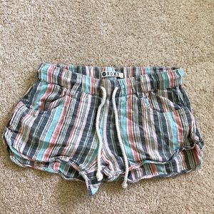 cute striped beach shorts from roxy